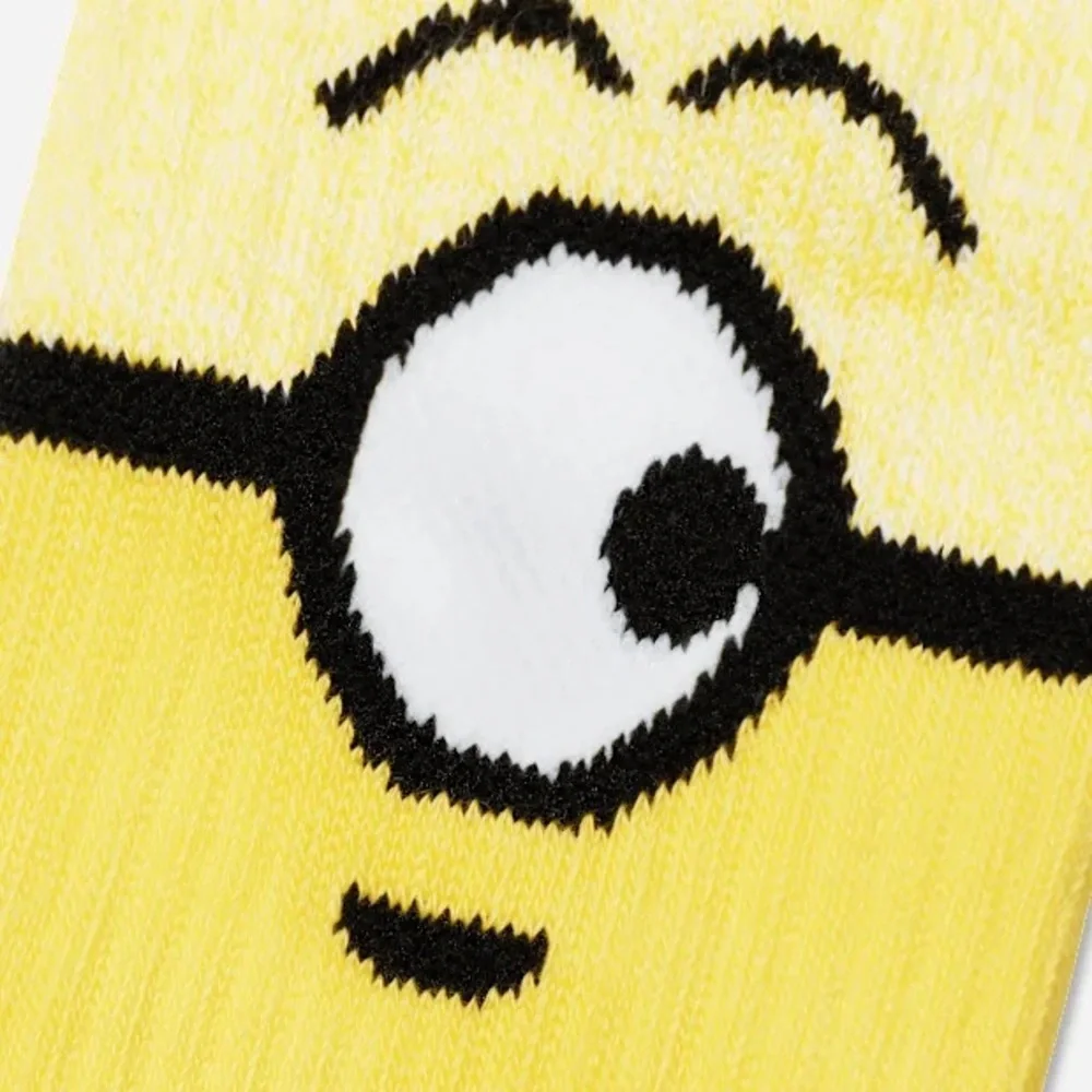 BOMBAS MINIONS 4 PACK CALF CREW SOCKS M UNISEX